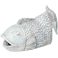 Statue en résine écologique Figurine de poisson d'extérieur et extension de tuyau de descente de gouttière Love Style Animal Downpout Diverter