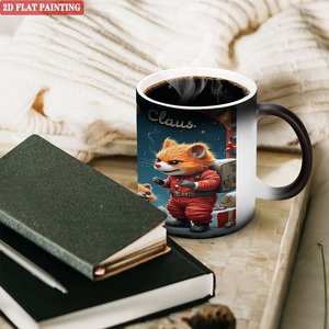 Sublimation Mug Frosted Black 11oz <b>Ceramic</b> Heat Color Changing Magic Blank <b>Cup</b> - Product Image 3