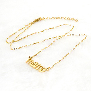 Zogxin Mama Letter Necklace Gold Stainless Steel Themed Pendant Mother's Day Gift - Product Image 5
