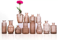Petit vase de style nordique à couleurs personnalisables Mini vase en verre exquis de 4.5 pouces