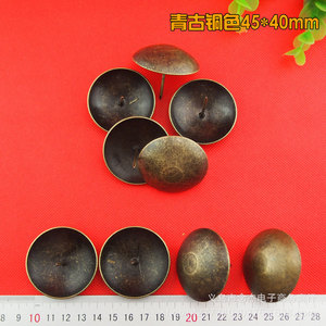 Clous décoratifs antiques en bronze pour portes, diamètre de la tête 45 mm, rivets décoratifs pour portes en bois, finition cuivre, style bouton - Product Image 2