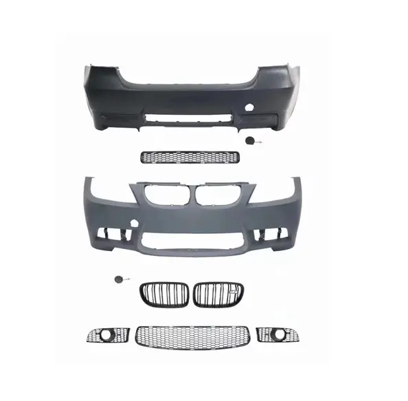 Kits de corpo frente e traseira para carro, grade do pára-choque para bmw 3 series e90 atualização dianteira e traseira peças de carro m3