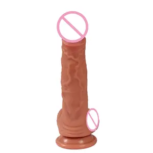 XISE 22.5cm Dildo in Silicone a doppio strato realistico Dong pene artificiale giocattolo del sesso per adulti gallo di gomma all'ingrosso per uomini donne Gay