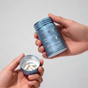 Eco Friendly Aluminum Tin <b>Container</b> Food Supplement Jar for Capsule Aluminum <b>Pill</b> Tin Jar Vitamin Packaging - Product Image 3