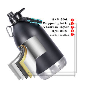 Nouvelle Arrivée Grande Capacité Double Paroi Gallon En Acier Inoxydable Bouteille D'eau Pichet Poignée 128oz - Product Image 2