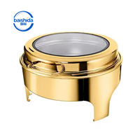 Commerciële roosgouden 201 roestvrijstalen 6L alcoholbrander met anti-jam ontwerp, 50 tot 70°C catering voedselwarmer/chafing dish