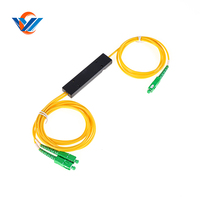 Acoplador Divisor FBT de 2.0mm 1*2 con Caja ABS y Conector SC APC para Redes de Fibra Óptica FTTH 4G LAN Cableada