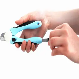 Small Size Dog Cat Nail Clippers e Trimmer Pet Claw Care Tesoura de aço inoxidável do cortador de unhas com lixa livre