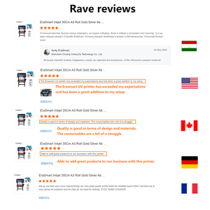 EraSmart Inkjet Stampante <strong>UV</strong> <strong>DTF</strong> A3 30cm Roll to Roll UVDTF Printing Machine Dual XP600 Heads Sticker <strong>UV</strong> <strong>Printer</strong> With Laminator - Product Image 5