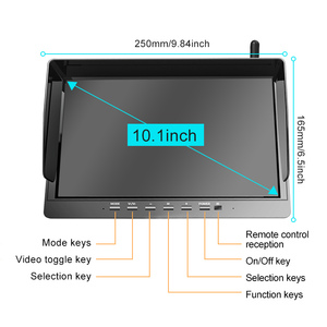 ชุดกล้องมองหลังไร้สาย 2CH สำหรับรถบรรทุก พร้อมจอ DVR ขนาด 10.1 นิ้ว บันทึกแบบวนซ้ำ แสดงผลแบบแบ่งหน้าจอ ภาพหน้า-หลัง รุ่น YB-Wi - Product Image 2
