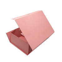 Maßgefertigte Rosa Faltbare Schuh-Geschenkbox Umweltfreundliche Kartonverpackung mit Logo Magnetverschluss und Tragbarem Design