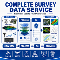 Service professionnel de traitement des données d'arpentage GNSS, UAV, LiDAR, SLAM, CAO, cartographie SIG – Livraison complète du projet