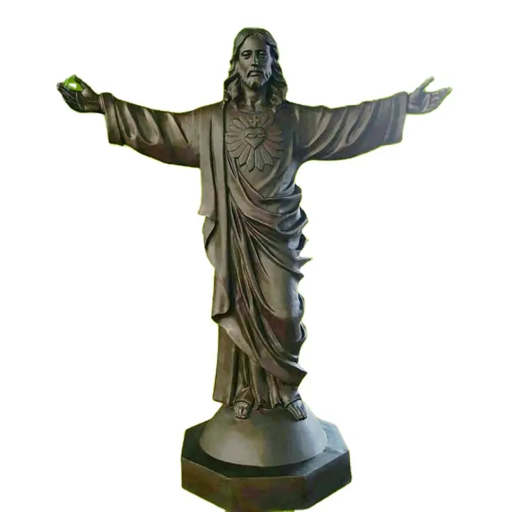 Benutzerdefinierte antike bronze engel Jesus statue kupfer figur skulptur