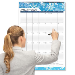 Calendrier mural personnalisé en usine 2026, grand format 22,75 x 15,5 pouces, calendrier de 21 mois (fin juin 2027), extra large vertical, couleurs des saisons - Product Image 1