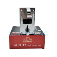 Accepteur de jetons multi-monnaies en alliage CL-168 avec LED Accepte 2 pièces Sélecteur de pièces multi-devises argenté