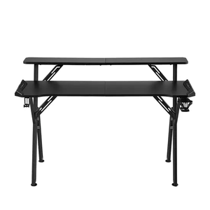 <strong>Cheapest</strong> Price Anji Office Gaming <strong>Desk</strong> with LED Lights and Monitor Stand Black Desktop Simple Game Room <strong>Computer</strong> Gaming <strong>Desk</strong> - Product Image 4