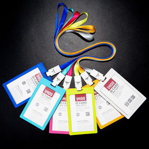 UhooハードプラスチックIDカードホルダービジネス学生展示会IDカード名バッジホルダーストラップIDカードホルダー付き - Product Image 4