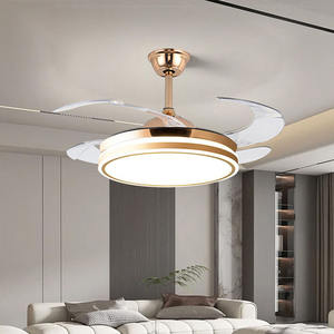 Nouveau lustre intégré minimaliste pour ménage salon salle à manger chambre ventilateur de plafond électrique lampe avec lumière LED - Product Image 5