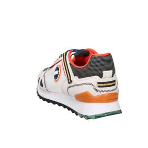 Baskets Colmar Travis Sport Division pour homme, blanches et bleues, talon de 3 cm, toile, amorties, à lacets, tendance - Product Image 6