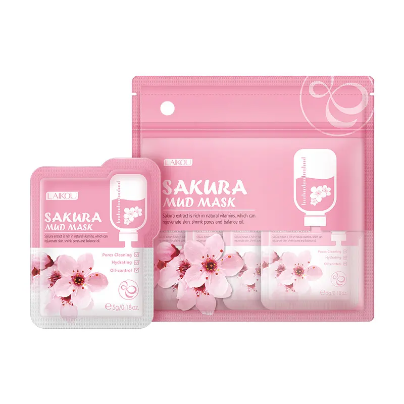 Series Customized Support Shrink Pores Sakura Mask 12pcs Nourishing Skin Products For Adult