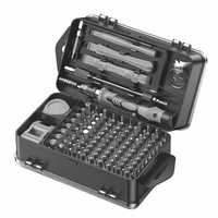 Ensemble d'outils de tournevis multifonctionnels manuels en acier au carbone 115-en-1, étui rigide, option OEM, garantie de 18 mois, utilisation domestique