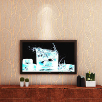 Papel tapiz floral estereoscópico 3D moderno para FONDO DE TV europeo no tejido raya simple curva dormitorio ignífugo impermeable