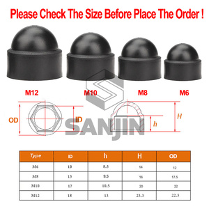 Capuchons de protection <span class=keywords><strong>pour</strong></span> <span class=keywords><strong>vis</strong></span> de porte de voiture, hexagonaux apparents, en nylon antirouille, <span class=keywords><strong>pour</strong></span> boulons et <span class=keywords><strong>écrous</strong></span> M6 M8 M10 M12, compatibles Corolla Rav4 Yaris - Product Image 5