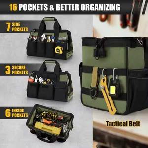 Bolsa de Herramientas Profesional de Gran Tamaño para Hombres, Personalizable, para Ingenieros, Carpinteros, Técnicos de Plomería, Fontaneros, Electricistas - Product Image 5