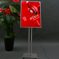 Support de sol réglable pour extérieur A2/A3/A4, boîtes lumineuses publicitaires, cadre en aluminium pour affiches LED, porte-menu commercial