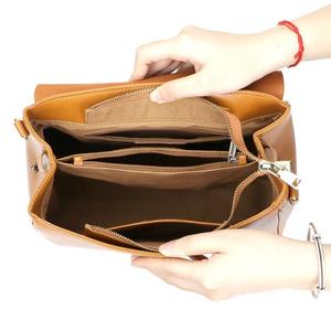 Sac à bandoulière pour femme en cuir véritable ANdoBag, sacs à main vintage tendance grande capacité, avec deux bretelles 1881 - Product Image 5