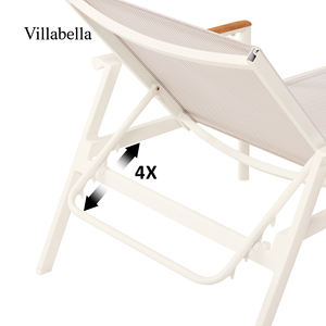 Chaise longue d'extérieur en aluminium commercial résistant à la rouille pour hôtel, piscine, villa et cour - Product Image 4