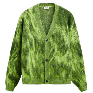 Biểu Tượng Tùy Chỉnh Người Đàn Ông Mohair Áo Len Dài Tay Áo Mờ Dệt Dệt Dệt Mùa Đông Áo Khoác Thời Trang Jumper Thiết Kế Mohair Cardigan Áo Len Cho Nam Giới - Product Image 2