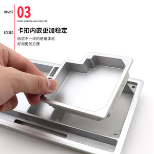 Rectangular <b>Plastic</b> Cable Management Box for Office Desk Conference <b>Table</b> Pen Box Storage <b>Cover</b> with Decorative Design - Product Image 3