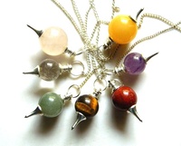 Pendentif unisexe en agate, imitation antique, facetté octogonal, gravé, pierres précieuses mélangées, style métaphysique, nouvelle ère, objet de collection