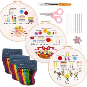Kit de broderie classique à motifs personnalisés, kit de couture pour débutants, enfants et adultes, avec fils - Product Image 2
