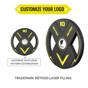 OKPRO Fábrica Gimnasio Fitness Logotipo Personalizado 5 <span class=keywords><strong>10</strong></span> 15 20 25 <span class=keywords><strong>KG</strong></span> Discos de levantamiento de <span class=keywords><strong>pesas</strong></span> Peso libre Barbell Placas de peso para uso en el gimnasio - Product Image 4