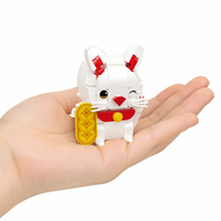 Set de Bloques de Construcción de Gato Blanco, Juguete Educativo STEM, Ladrillos DIY, Kit de Modelo de Animal, Regalo para Niños de 6 Años en Adelante