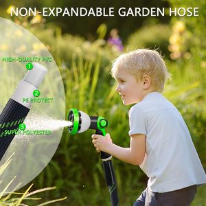 10 fonksiyonlu nozul ile NON-EXPANDABLE ağır hizmet tipi esnek ve hafif su hortumu - Product Image 3
