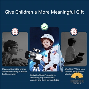 Télescope astronomique réfracteur portable de 30070 mm pour enfants et débutants, facile à utiliser avec un smartphone - Product Image 4