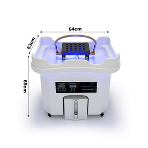 Nouveau Lavabo de Luxe Portable pour Salon de Coiffure avec 2 Réservoirs, Éclairage LED Coloré et Sans Tuyauterie - Product Image 4