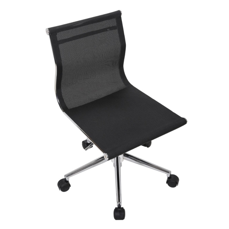 Fabric visitor chair swivel chair without armrest