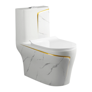 Sang Trọng Nhật Bản Commode Nhà Vệ Sinh Thiết Lập Hoàn Chỉnh Nước Tủ Quần Áo Chậu Trong Màu Đen Vàng Gốm Phòng Tắm <span class=keywords><strong>WC</strong></span> Cho Khách Sạn Sử Dụng - Product Image 4