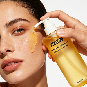 Huile de soin du visage liquide à la curcumine et à l'aloe vera, nourrissante naturelle, nettoyage en profondeur, anti-rides, hydratante - Product Image 5