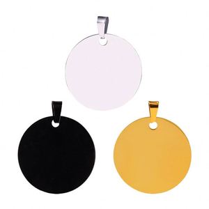 Porte-clés ronds en acier inoxydable gravés au laser avec logo personnalisé X926, pendentif gravé au laser, cadeaux imperméables - Product Image 3