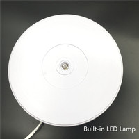 Plateau tournant pour photographie, rotation à 360 degrés, avec lumière led, charge maximale de 10kg, 25cm, 1 unité