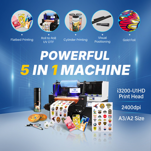 Imprimante UV à plat A3/A2 à positionnement visuel IA facile à utiliser avec tête d'impression I3200-U1HD pour UV DTF, autocollants, coques de téléphone, métal - Product Image 3