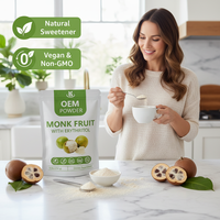 Zero Calorie Monniksvrucht Erythritol Mengsel Poeder Bulk voor Dranken Bakken Koken Non-GMO Vegan GMP Fabrieksdirect