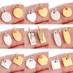 อะไหล่โลหะสแตนเลสเปล่ารูปหัวใจ/วงกลม/สี่เหลี่ยม/วงรี สำหรับงาน DIY ชิ้นส่วนอุปกรณ์เสริมแฟชั่นขนาดเล็ก ตัดด้วยเลเซอร์ ปั๊มขึ้นรูป ขึ้นรูปด้วยเครื่องจักร รับผลิตแบบ OEM - Product Image 3