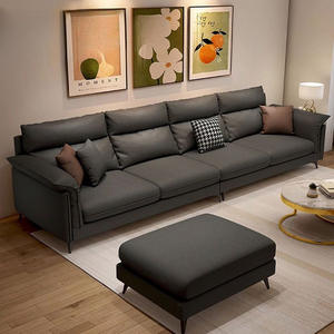 <span class=keywords><strong>Sofa</strong></span> kain gaya Italia <span class=keywords><strong>Modern</strong></span>, <span class=keywords><strong>Sofa</strong></span> minimalis punggung lurus mewah untuk apartemen kecil dapat disesuaikan untuk ruang tamu PU - Product Image 3