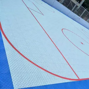 OEM ODM roller hockey su ghiaccio pista di pattinaggio sospeso ad incastro piastrelle per pavimenti modulari per la protezione